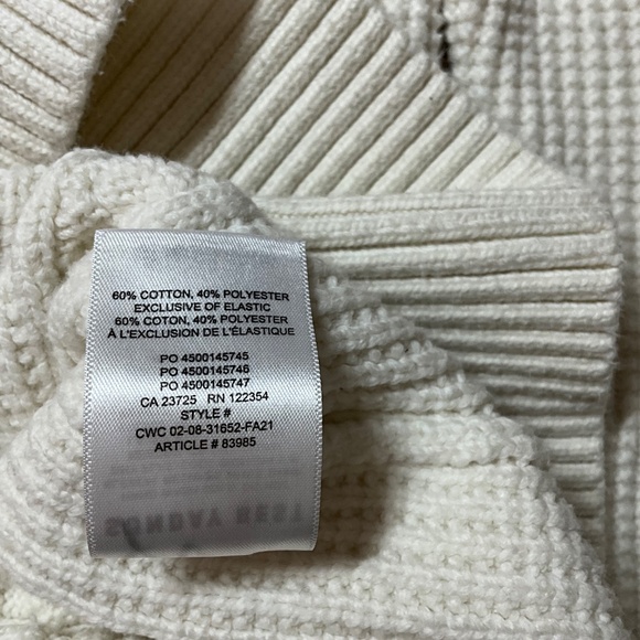 ARITZIA SUNDAY BEST Cotton Blend Cable Knit 1/4 Zip Sweater Dress / Tunic Sz S - Picture 9 of 11